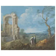 Landscapes With Ruins And Figures by Maria Luigia Raggi, offered Oct 2023
