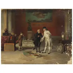 Francesco Beda, a) IN THE ANTIQUE STORE, oil on canvas