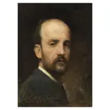 Cesare Ciani, Self-Portrait, oil con canvas