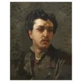 Michele Cammarano, Self-Portrait, oil on canvas
