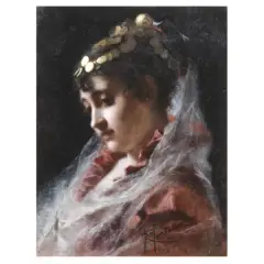 Roberto Fontana, Odalisque, oil on canvas