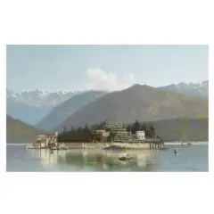 Achille Dovera, Island Bella, Lake Maggiore, oil on canvas