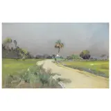 Giuseppe Casciaro, Landscape, pastel on cardboard