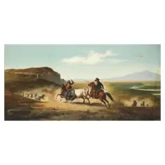 Charles Quaedvlieg, Butteri In The Roman Campagna, oil on canvas