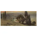 Onorato Carlandi, Albano, oil on canvas