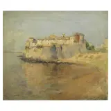 Giuseppe Pastina, View Of Nettuno, oil on canvas