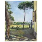 Baccio Maria Bacci, Morning In Pietra Bianca (Vada), oil on canvas