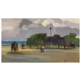 Ardenza by Renato Natali, oil on masonite, offered Oct 2023