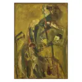 Pompilio Mandelli, La Lettrice 1956, oil on canvas