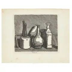 Still life 1933 by Giorgio Morandi, etching, offered Sep 2023