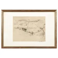Strada d'Ancona 1931 by Luigi Bartolini, etching, offered Sep 2023