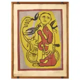 Giuseppe Viviani, Il cane rosso 1962, lithograph