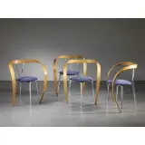 Andrea Branzi, «Revers» Four Chairs, Metal And