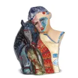 Sandro Chia, Untitled 1999 painted and tessellated, terracotta