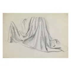 Drapery by Ubaldo Oppi, pencil on paper, offered Jun 2023