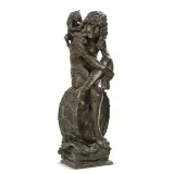Enrico Astori, Young Musician Seated, bronze