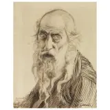 Vincenzo Gemito, Self-Portrait, pencil and ink on paper