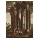 Alberto Carlieri, Capriccios With Figures, oil on canvas
