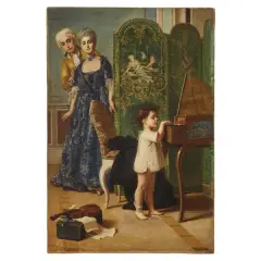 First Melodies by Napoleone Nani, oil on canvas, offered May 2023