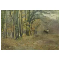 Forest Path by Emilio Borsa, oil on canvas, offered May 2023