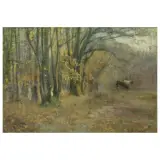 Emilio Borsa, Forest Path, oil on canvas