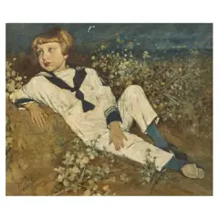 Silvio Bicchi, Little Sailor, oil on canvas