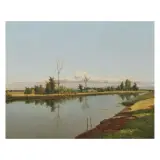 Nicodemo Vagaggini, Pisan Countryside, oil on canvas
