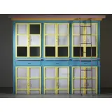 Lapo Binazzi, Enameled Wood Bookcase Libreria