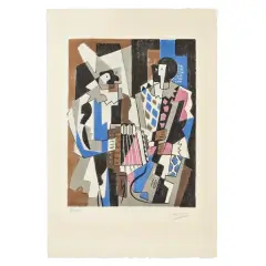 Musicians by Gino Severini, lithograph, offered Apr 2023