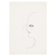 Double profile by Gio Ponti, pencil on tissue paper, offered Apr 2023