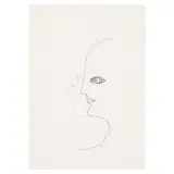 Gio Ponti, Double profile, pencil on tissue paper