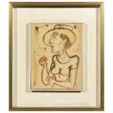 Giuseppe Migneco, Untitled colored Indian
