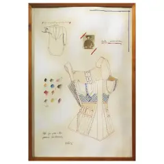 Underwear 1975 by Fabio De Poli, mixed media on paper, offered Apr 2023