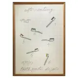 Fabio De Poli, Toothpaste 1977, mixed media on paper