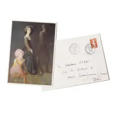 Greetings 1991 cardboard and by Léonor Fini, offered Apr 2023