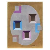 Gaetano Vicari, Diaspora cosmica, mixed media on canvas