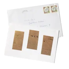 Untitled 1992 by Achille Pace, collage on cardboard, offered Apr 2023