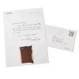 Agostino Bonalumi, Untitled 1991 letter and