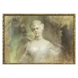 Portrait Of A Noblewoman by Rosina Mantovani Gutti, pastel on paper, offered Mar 2023