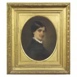 Giulio Carlini, Female Portrait, oil on canvas