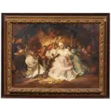 Giuseppe Chiacigh, Peasants’ Feast, oil on hardboard