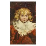 Juan Pablo Salinas Teruel, Portrait Of A Little Girl, oil on panel