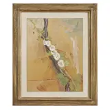 Mario Cavaglieri, Flowers, tempera on paper
