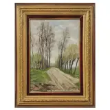 Gigi Comolli, Autumn Landscape, oil on opanel