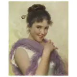 Tito Conti, Portrait Of A Smiling Girl