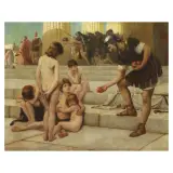 Charles William Barlett, Slaves In Rome, oil on canvas