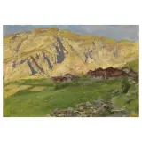 Filiberto Petiti, Mountains, oil on canvas