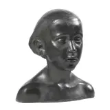 Alimondo Ciampi, Portrait Of Little Girl, bronze