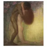 Ferenc Helbing, The Kiss, oil on canvas