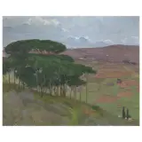 Raffaele De Grada, Landscape, oil on canvas